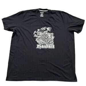 Suna Men’s Black Lightweight 100%‎ Cotton Hawaiian Graphic T-Shirt Size 2XL